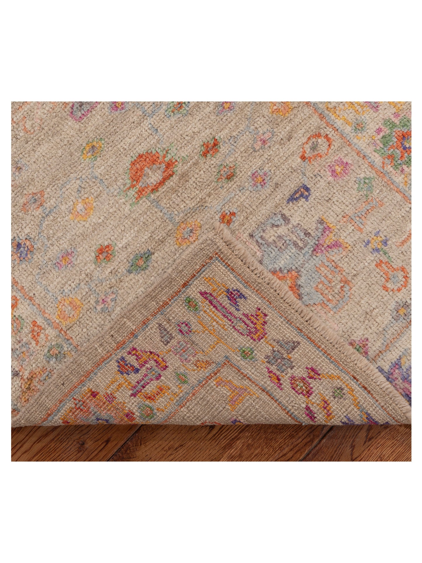 Angora Oushak 154091 Brown Beige 2.9x9.2 Hand Knotted Rug