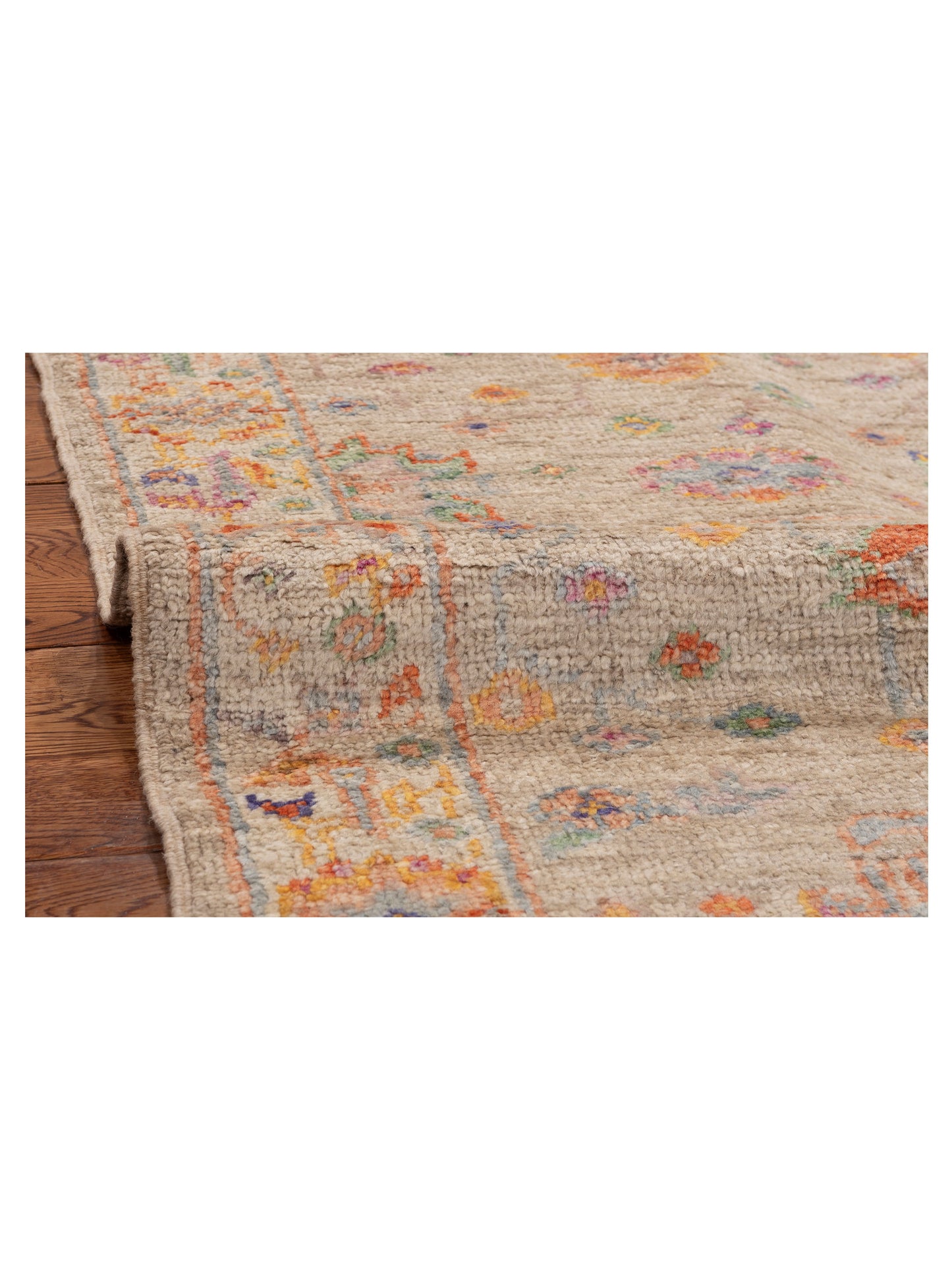 Angora Oushak 154091 Brown Beige 2.9x9.2 Hand Knotted Rug