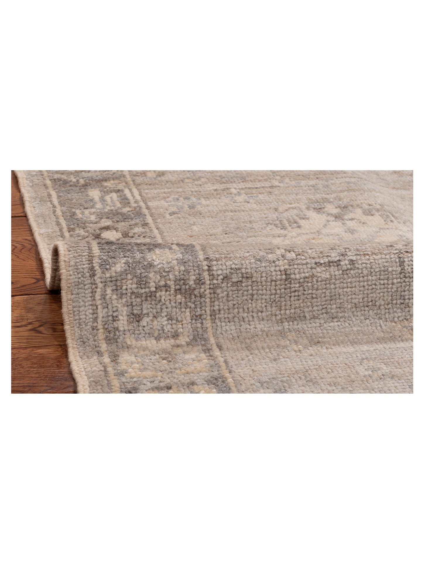 Angora Oushak 154094 Gray Gray 2.7x11.5 Hand Knotted Rug