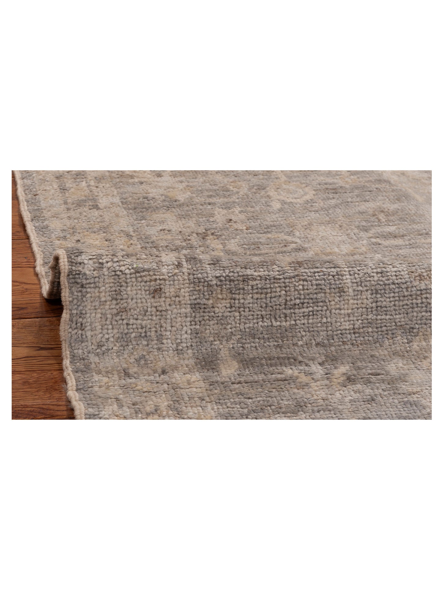 Angora Oushak 154095 Gray Gray 2.7x10 Hand Knotted Rug