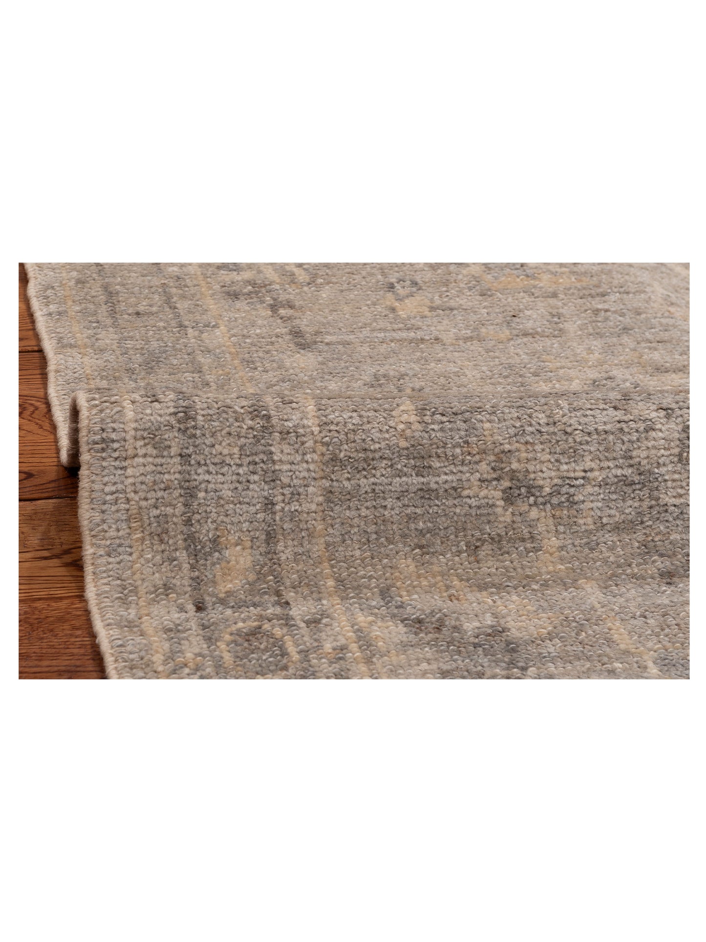 Angora Oushak 154096 Gray Gray 2.8x10.6 Hand Knotted Rug
