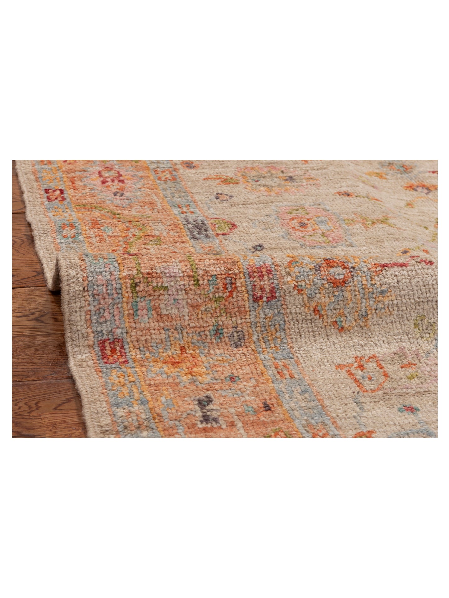 Angora Oushak 154101 Beige Salmon 4x6 Hand Knotted Rug