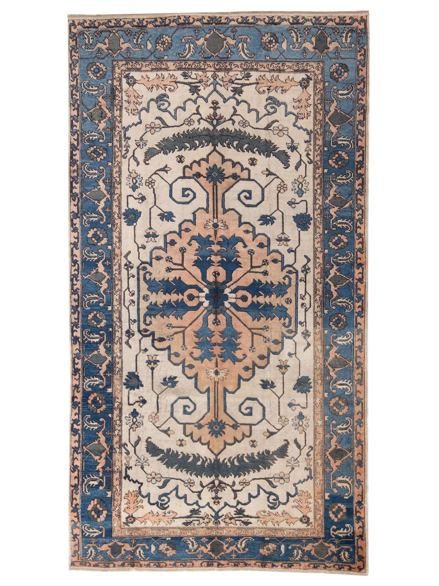 Pasha Old Anatolian  Beige Blue Transitional