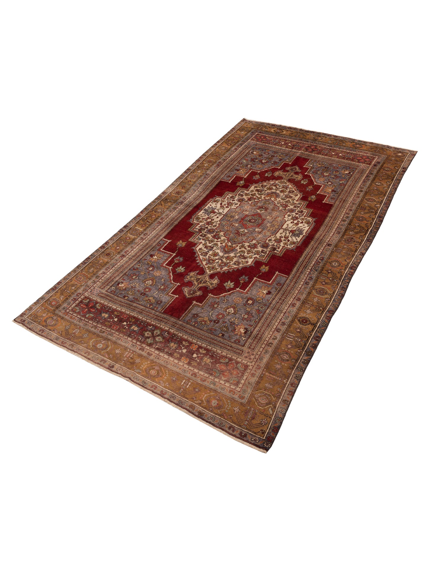 Old Anatolian 154111 Red Brown 7.1x12.2 Hand Knotted Rug
