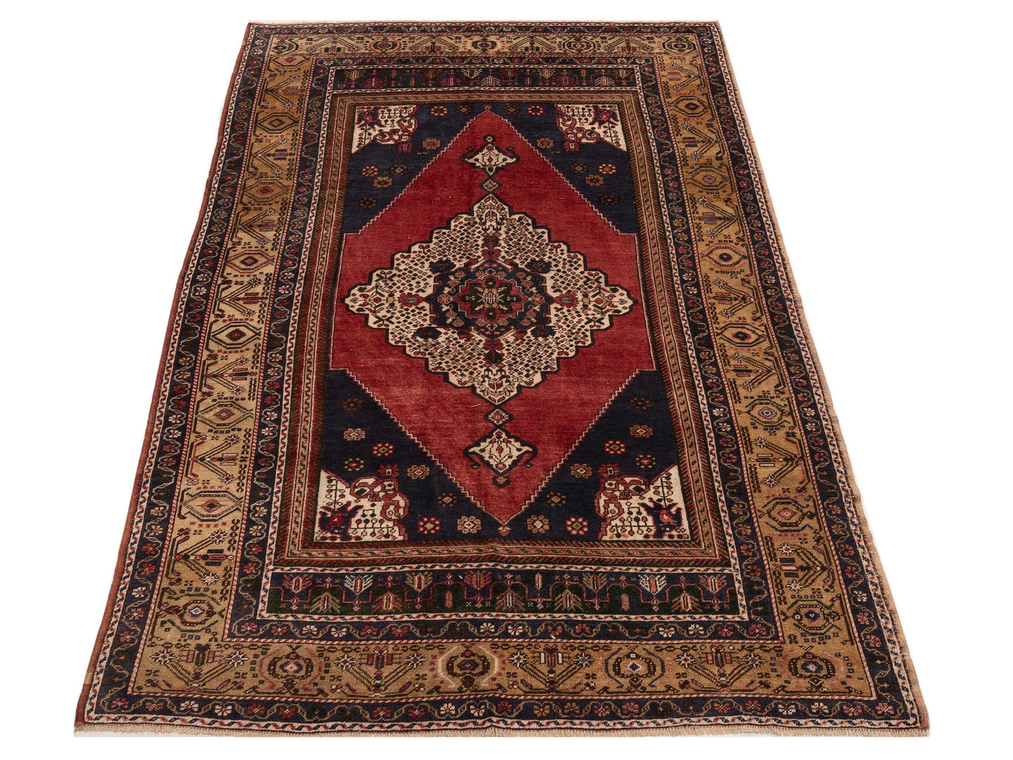 Old Anatolian 154112 Red Brown 5.9x9.10 Hand Knotted Rug