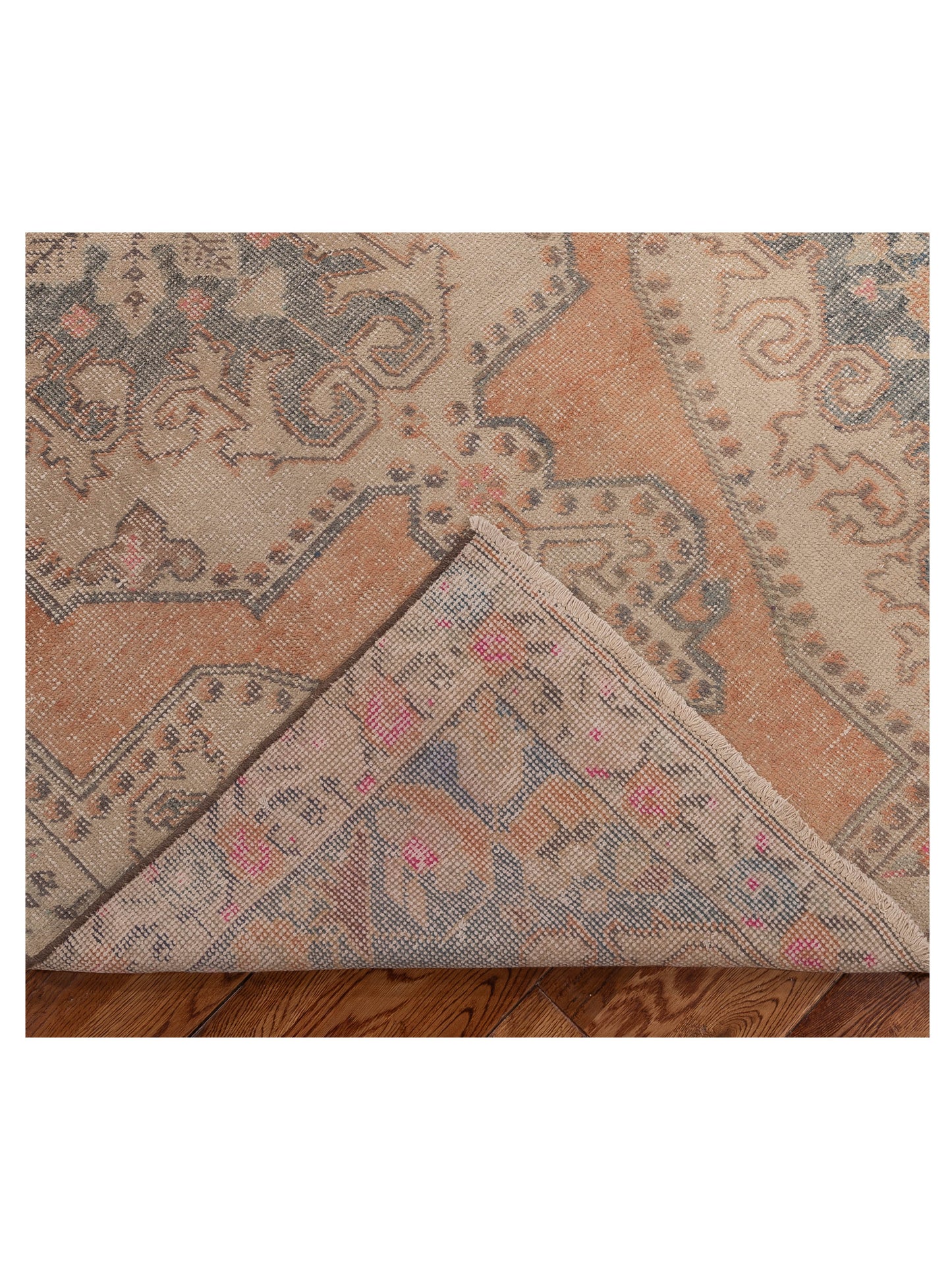 Old Anatolian 154113 Orange Beige 4.3x7.8 Hand Knotted Rug