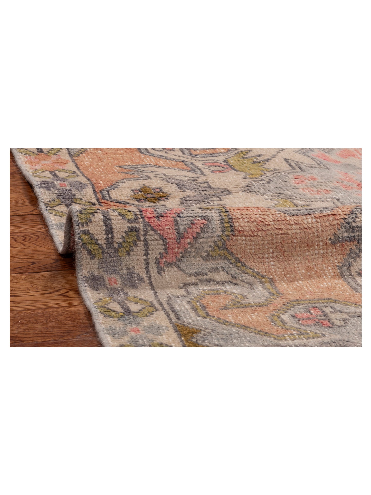 Old Anatolian 154116 Orange Beige 4.2x7.2 Hand Knotted Rug