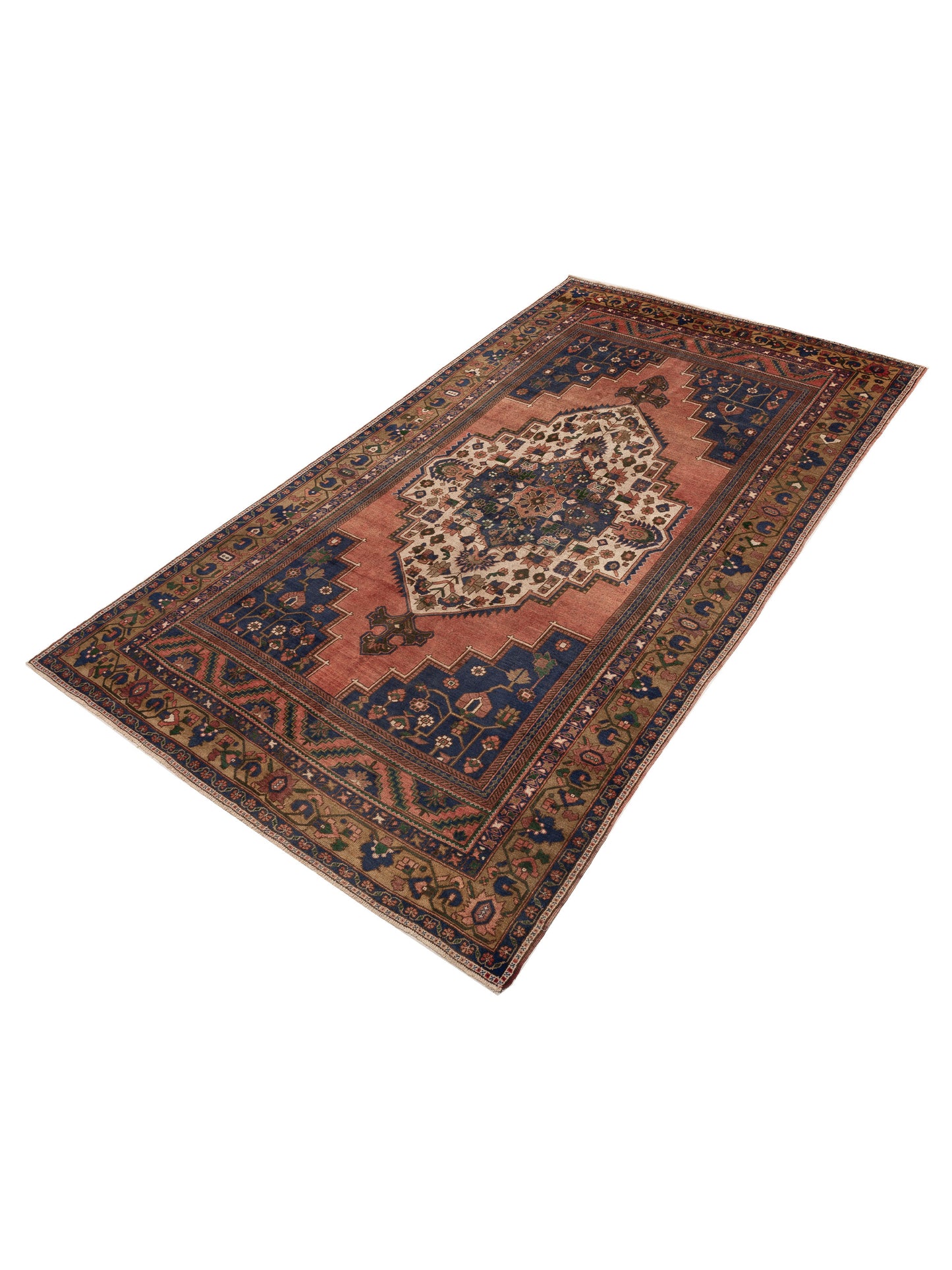 Old Anatolian 154119 Red Brown 7.3x13.3 Hand Knotted Rug