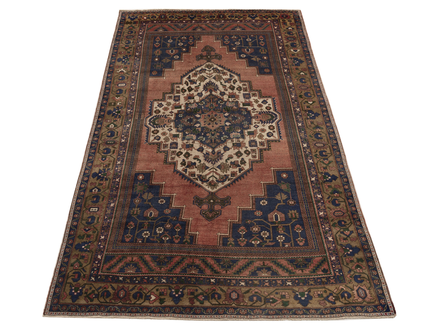 Old Anatolian 154119 Red Brown 7.3x13.3 Hand Knotted Rug