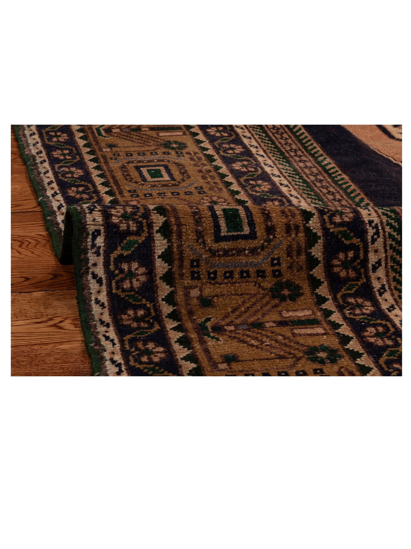 Old Anatolian 154122 Blue Brown 5.10x9.10 Hand Knotted Rug