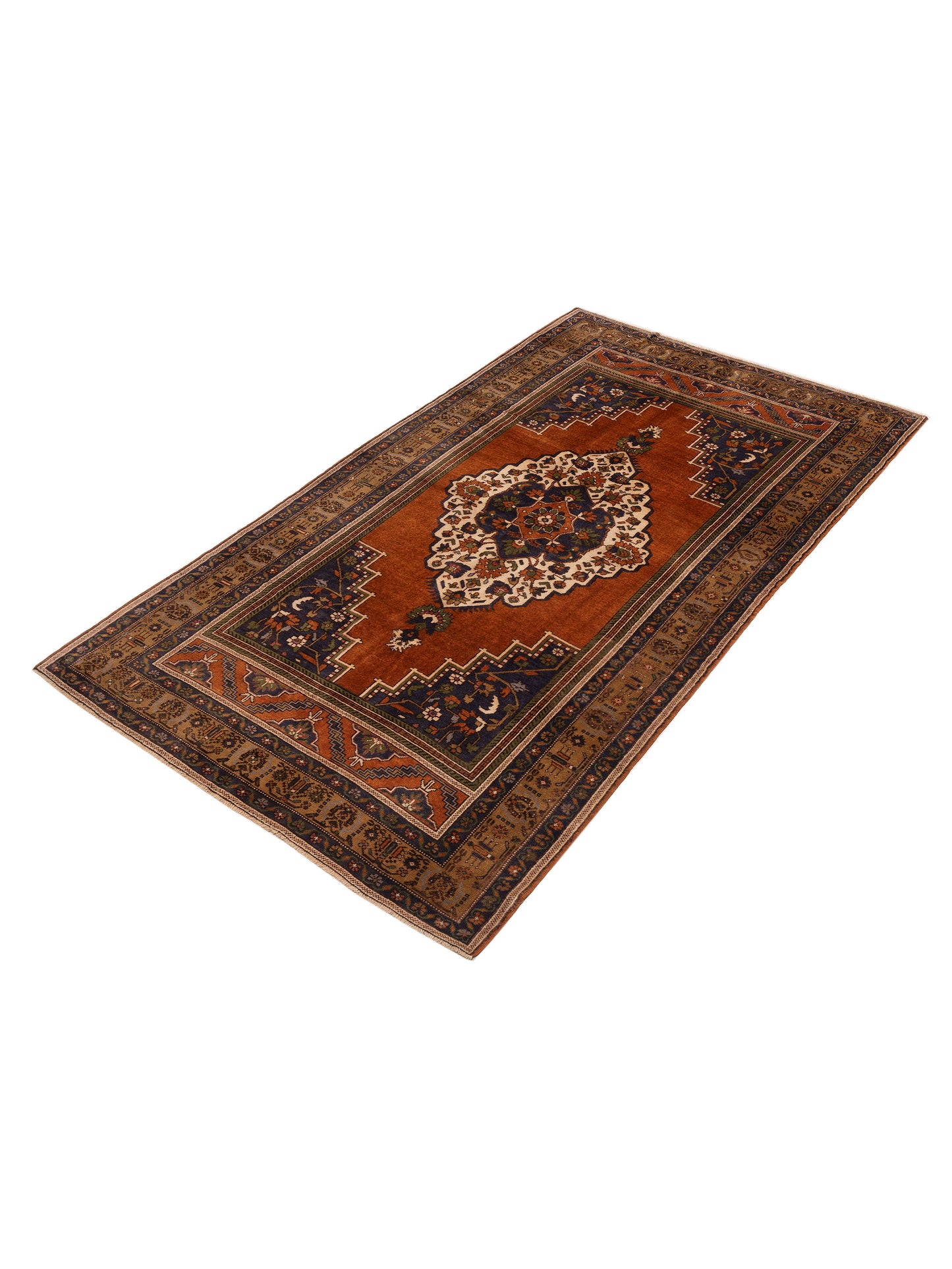 Old Anatolian 154123 Brown Brown 6.1x10.8 Hand Knotted Rug