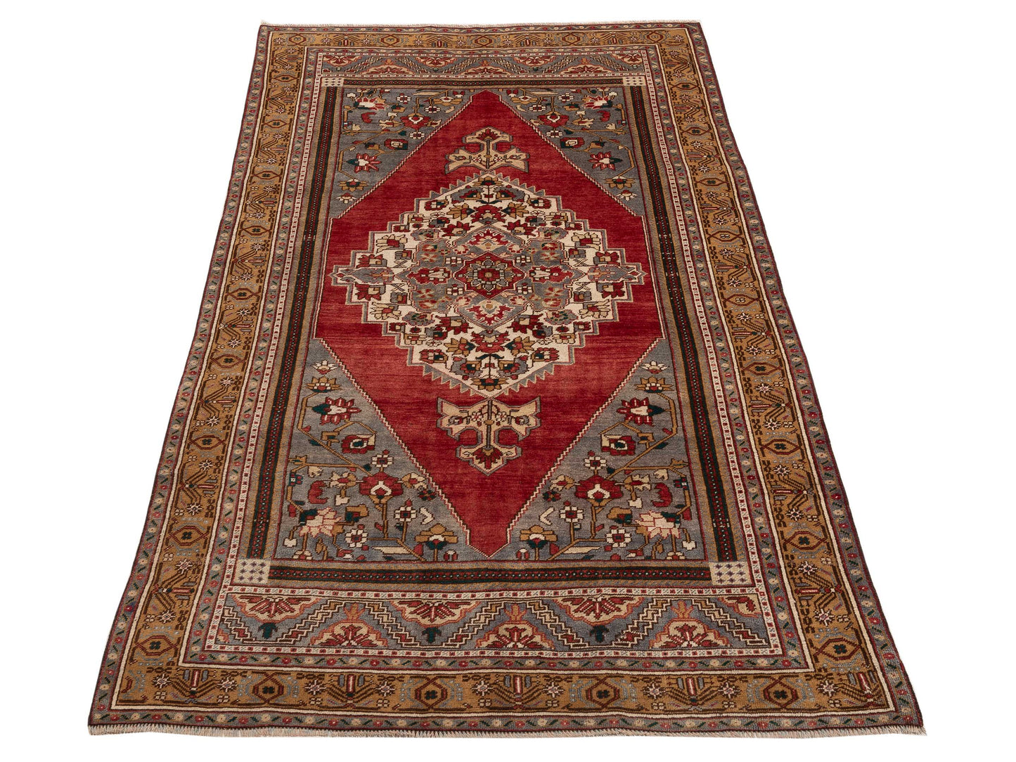 Old Anatolian 154125 Red Brown 5.9x10.7 Hand Knotted Rug