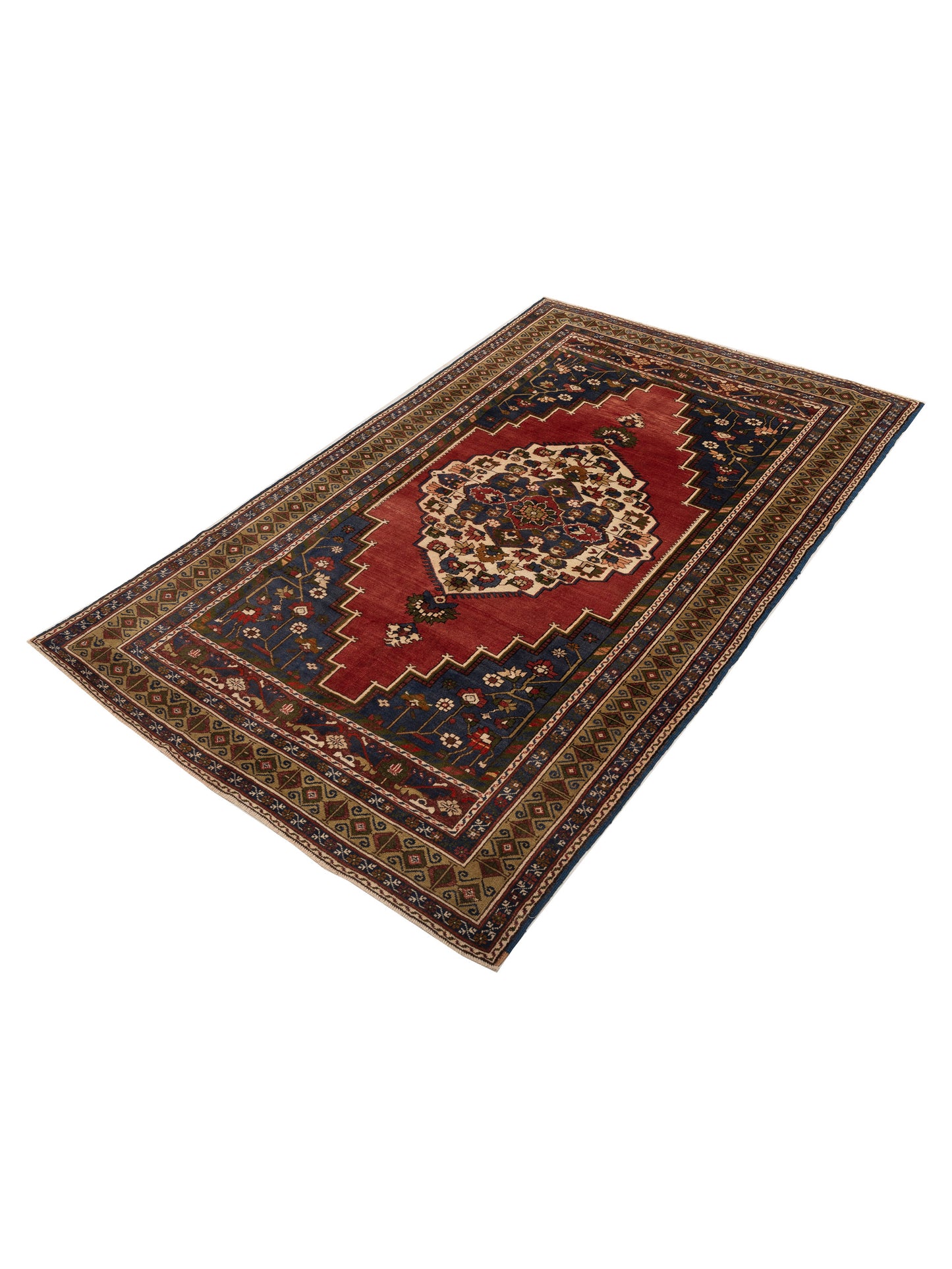 Old Anatolian 154128 Red Brown 6.6x10.7 Hand Knotted Rug