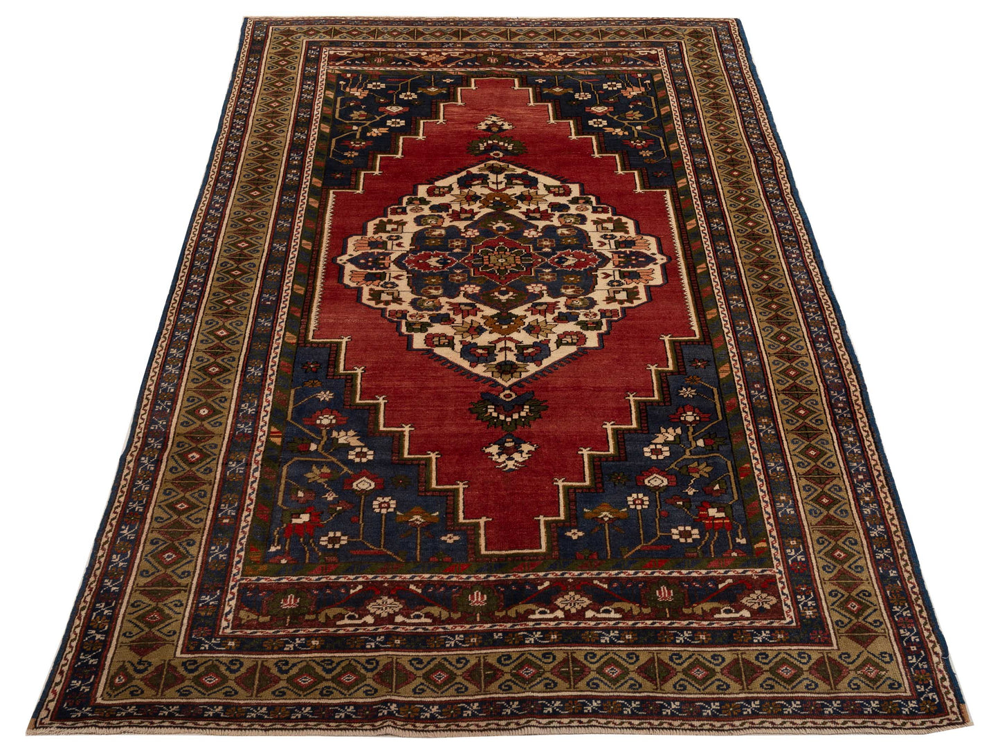 Old Anatolian 154128 Red Brown 6.6x10.7 Hand Knotted Rug