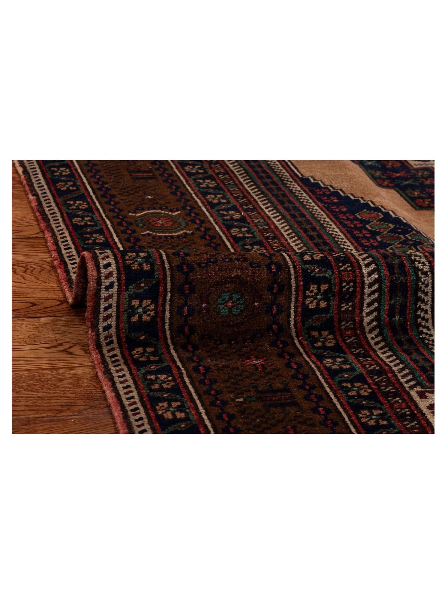 Old Anatolian 154129 Blue Brown 5.2x9.8 Hand Knotted Rug