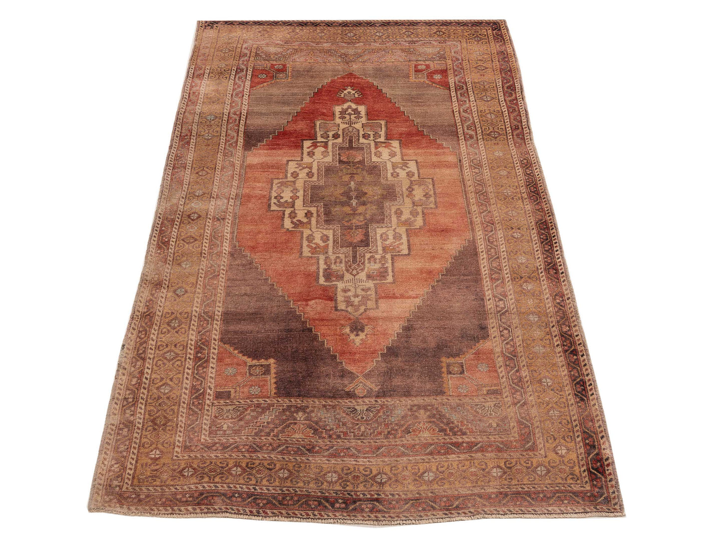 Old Anatolian 154130 Rust Brown 5.3x10 Hand Knotted Rug