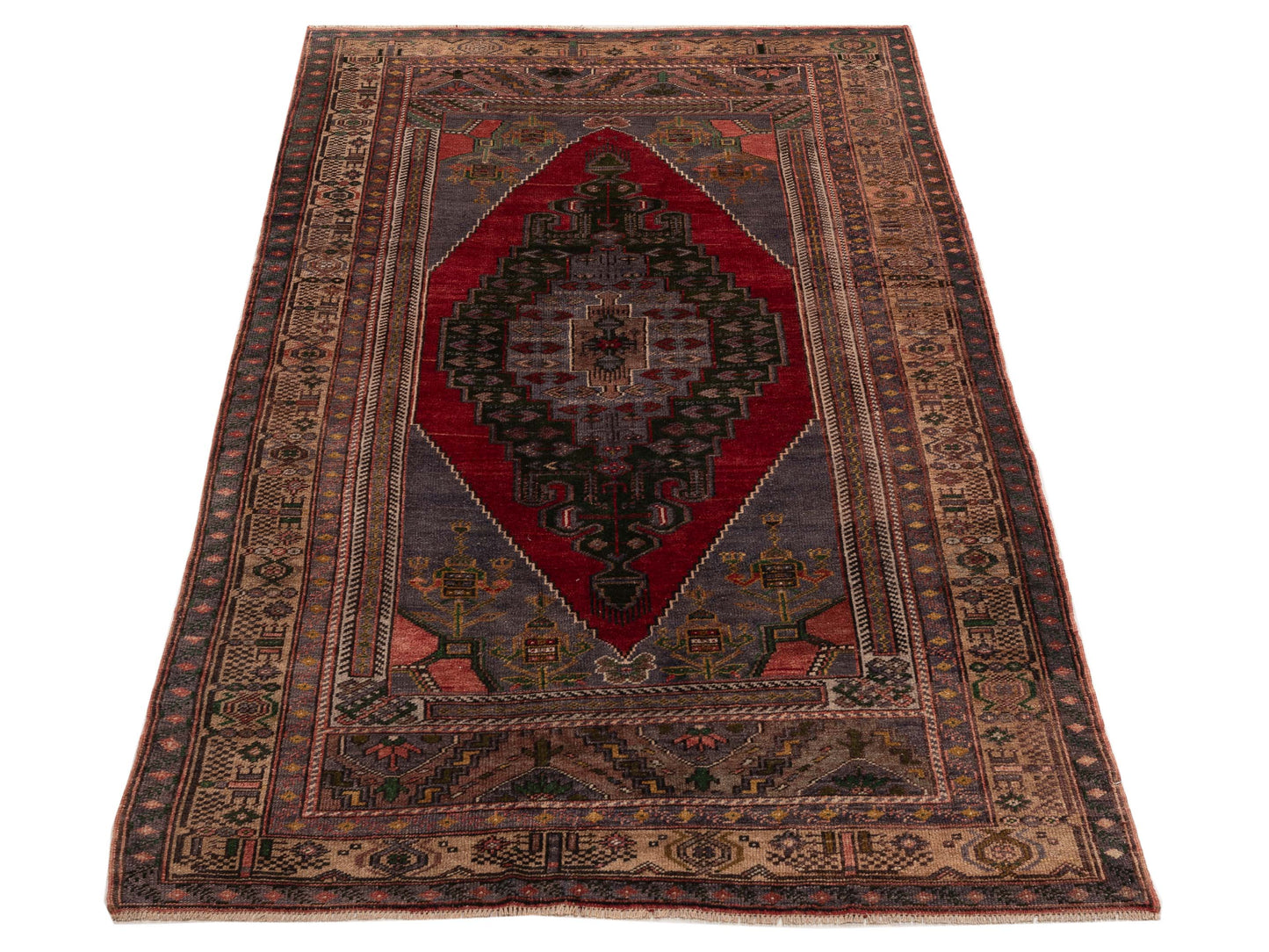 Old Anatolian 154134 Red Brown 5.3x9.3 Hand Knotted Rug