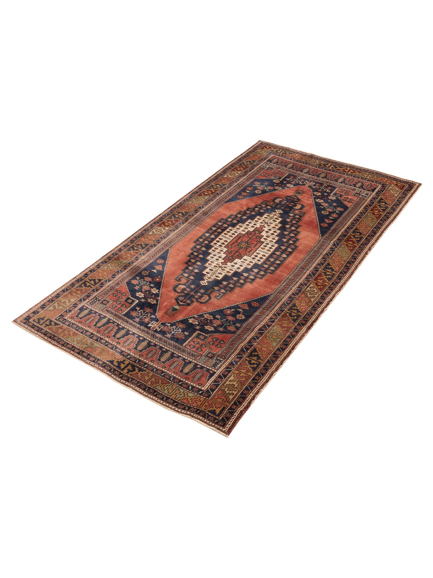Old Anatolian 154135 Rust Brown 5.3x9.7 Hand Knotted Rug