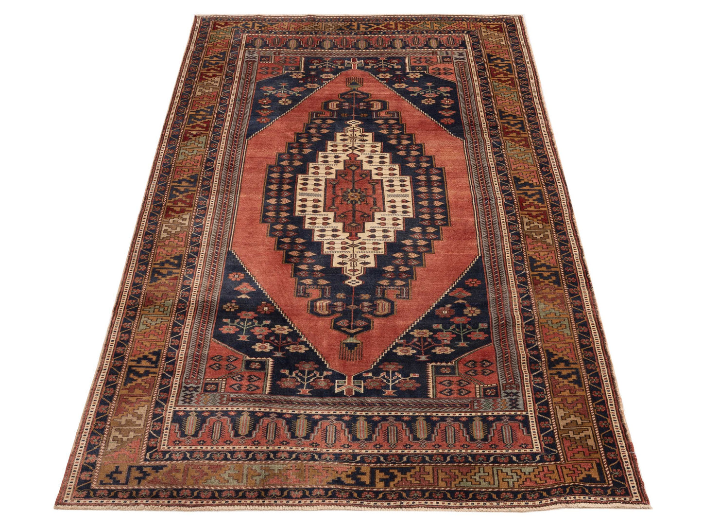 Old Anatolian 154135 Rust Brown 5.3x9.7 Hand Knotted Rug