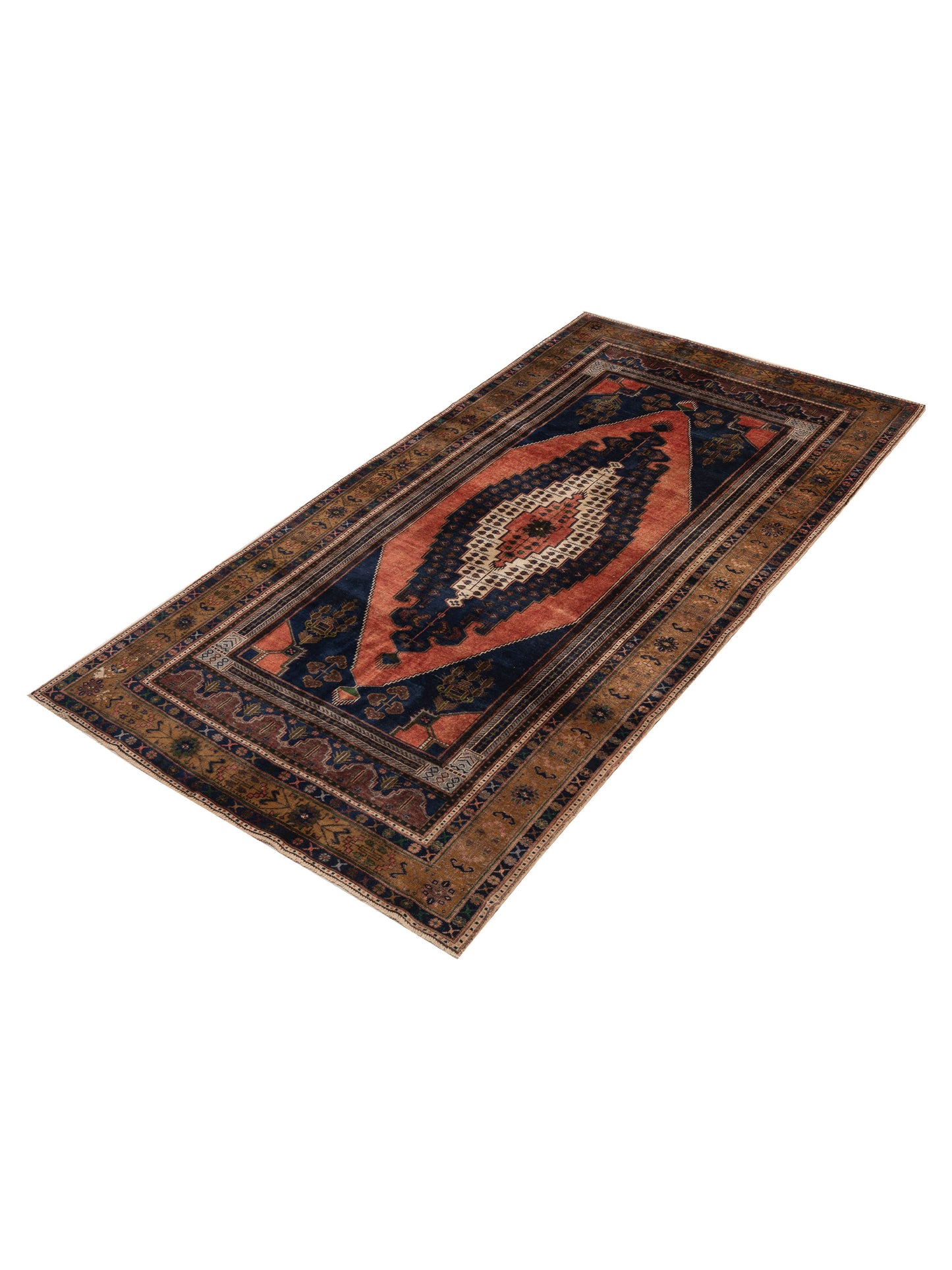 Old Anatolian 154136 Rust Brown 5.4x10.4 Hand Knotted Rug