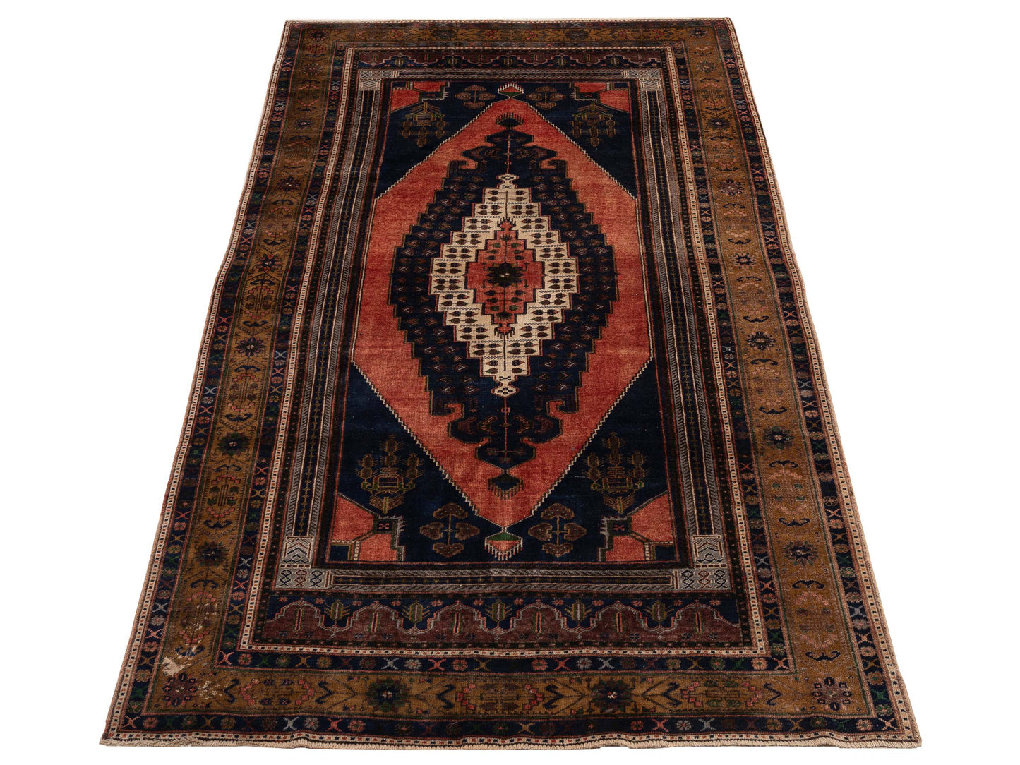Old Anatolian 154136 Rust Brown 5.4x10.4 Hand Knotted Rug