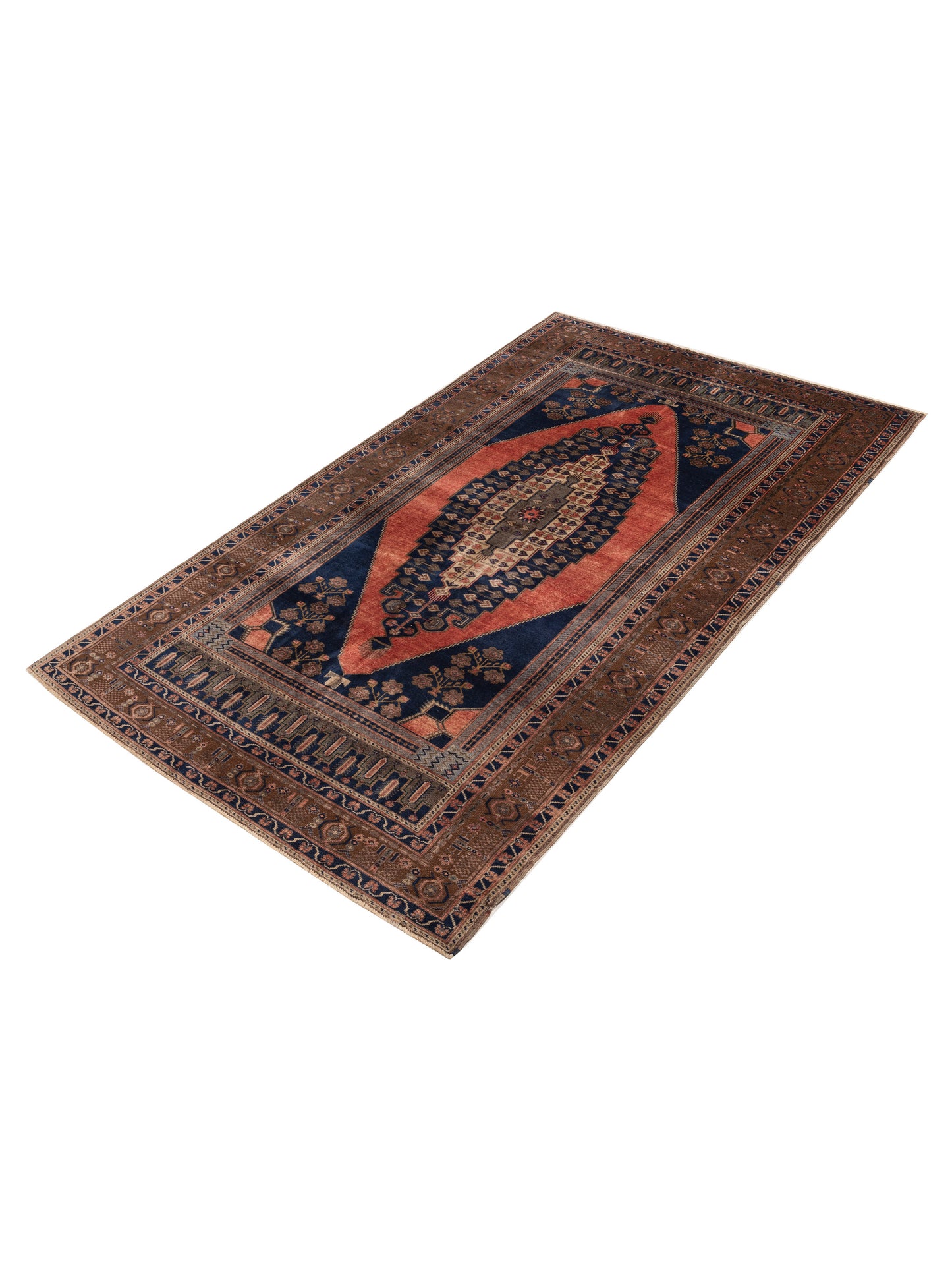 Old Anatolian 154140 Rust Brown 5.9x10.2 Hand Knotted Rug