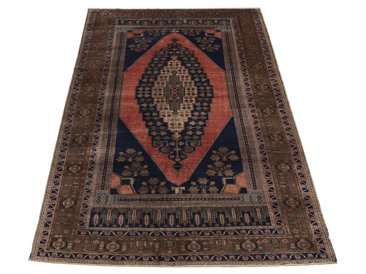 Old Anatolian 154140 Rust Brown 5.9x10.2 Hand Knotted Rug
