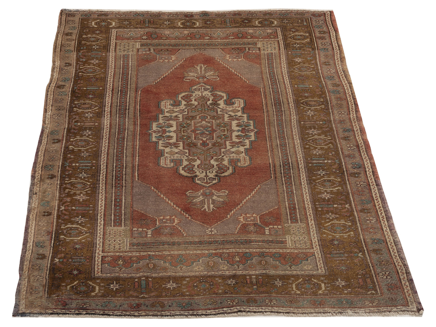 Old Anatolian 154143 Rust Brown 4.8x6.10 Hand Knotted Rug