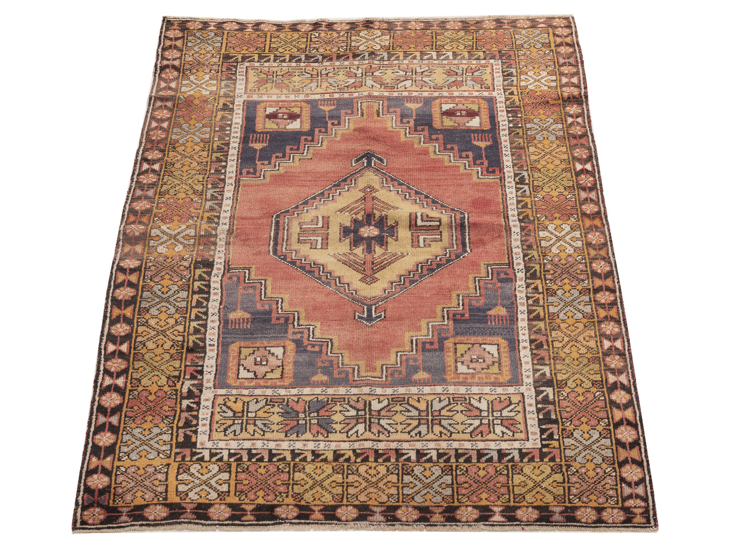 Old Anatolian 154146 Rust Gold 3.8x6 Hand Knotted Rug