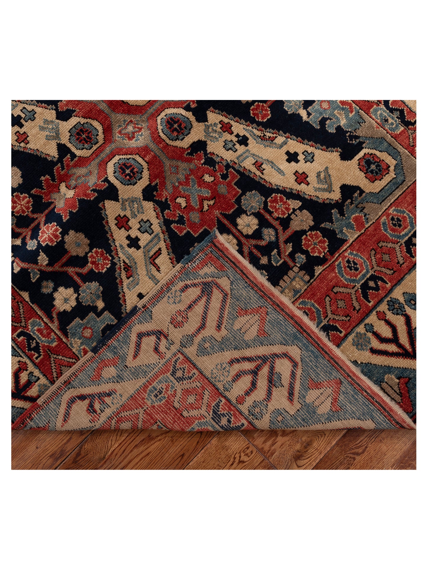 Turkish Shirwan 154147 Navy Blue 4.6x6.6 Hand Knotted Rug