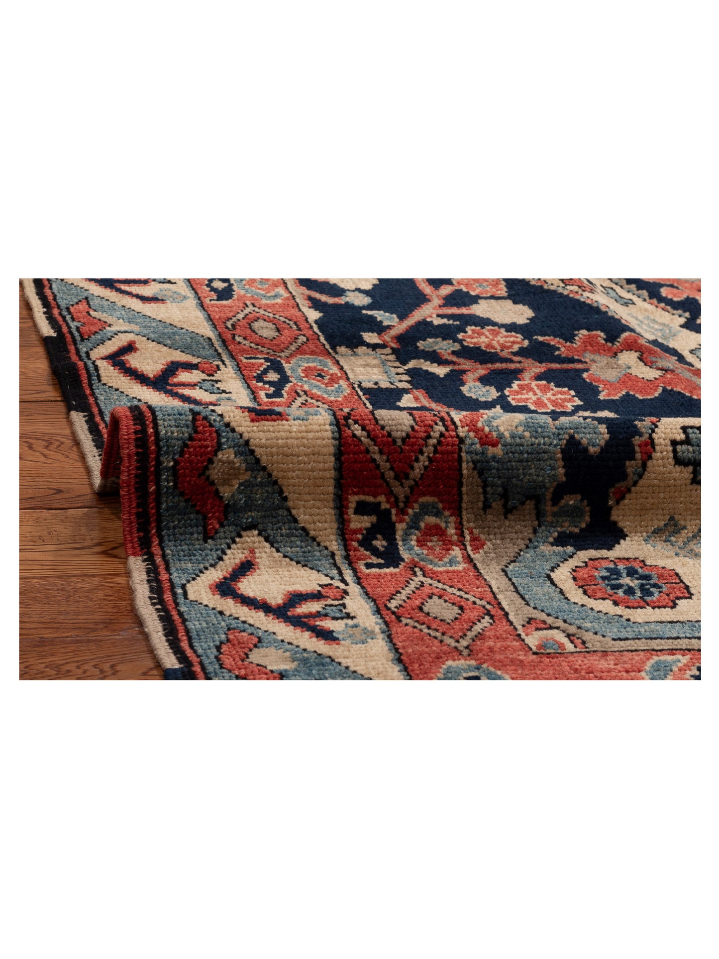 Turkish Shirwan 154147 Navy Blue 4.6x6.6 Hand Knotted Rug