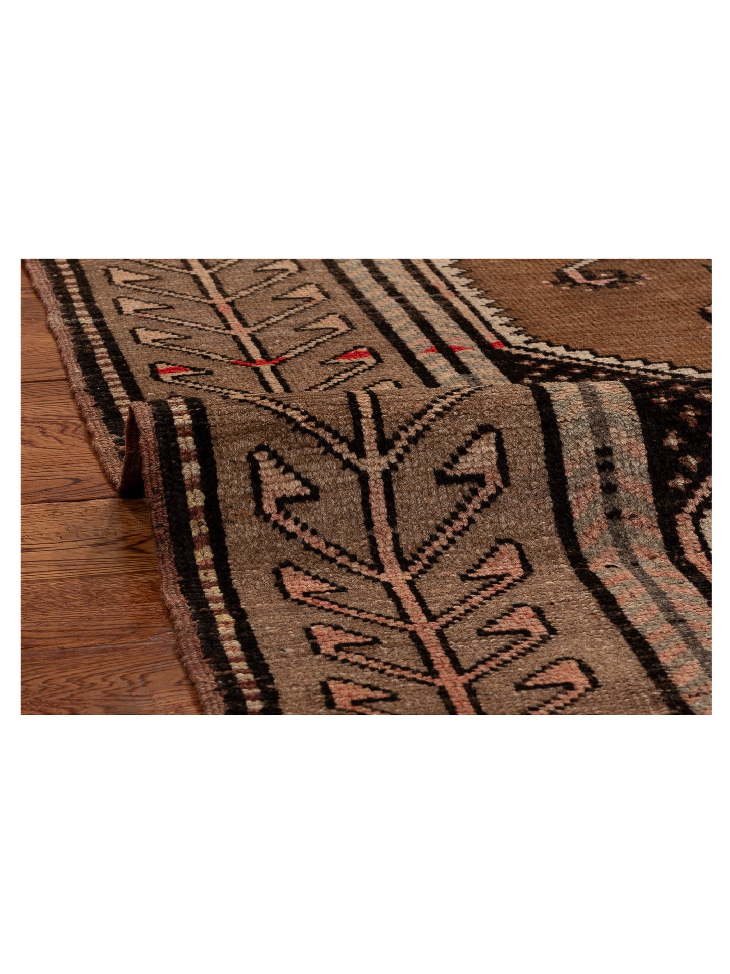 Old Anatolian 154149 Brown Brown 3.11x10.9 Hand Knotted Rug