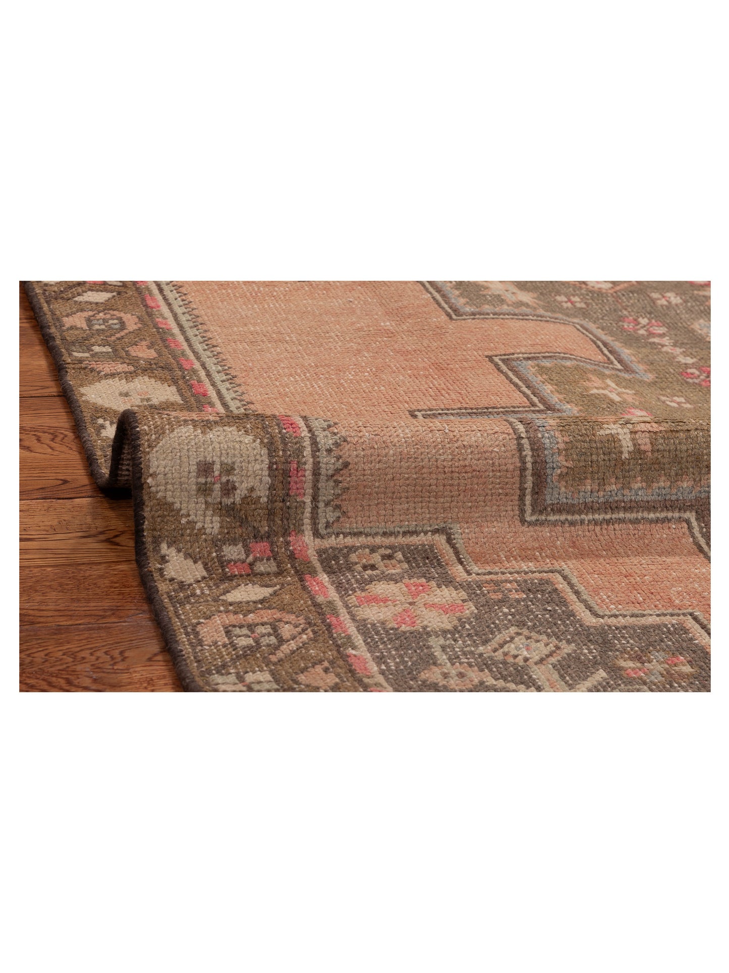 Old Anatolian 154150 Pink Brown 4.3x7.4 Hand Knotted Rug