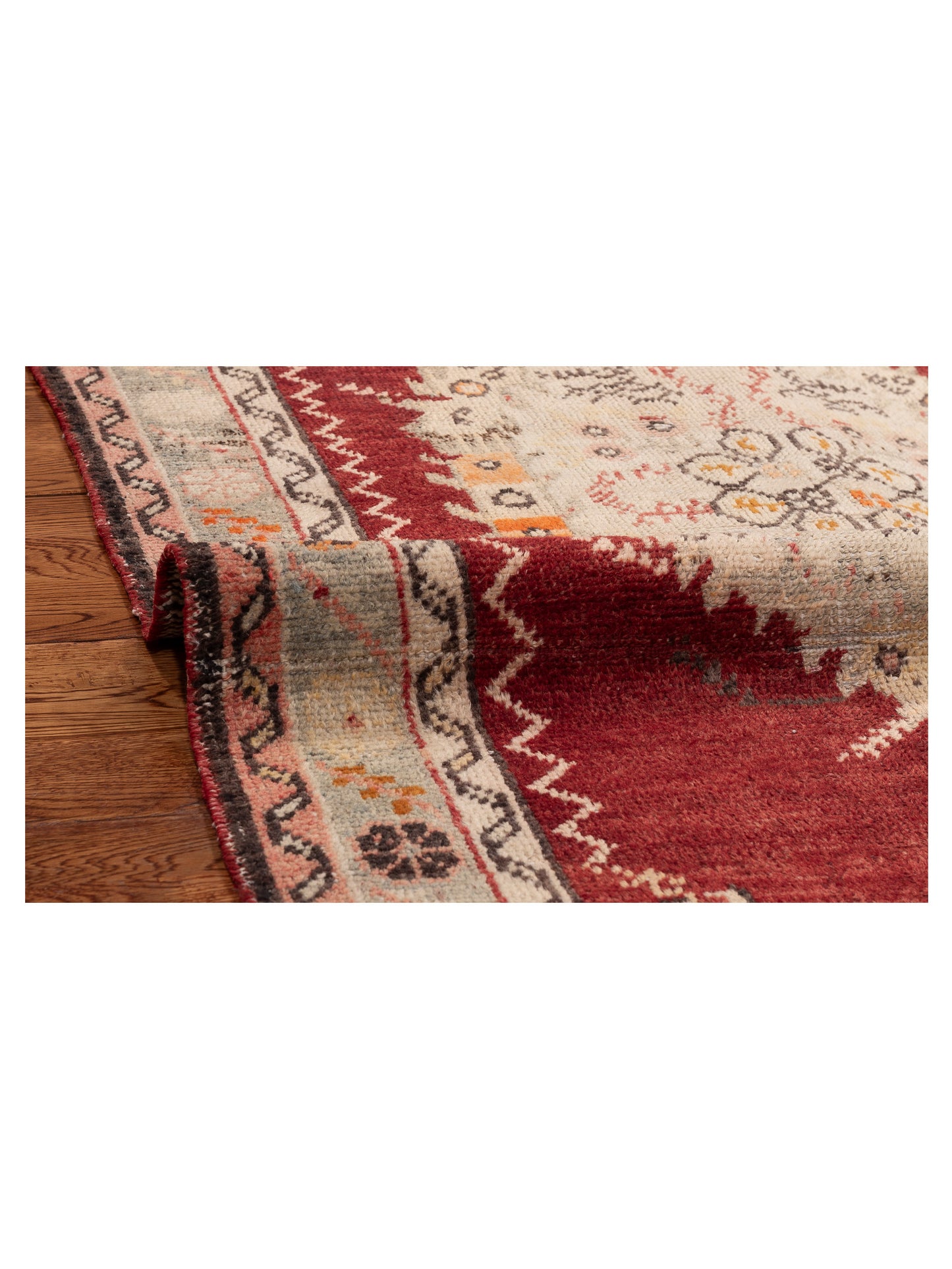 Old Anatolian 154161 Red Gray 3x5.9 Hand Knotted Rug