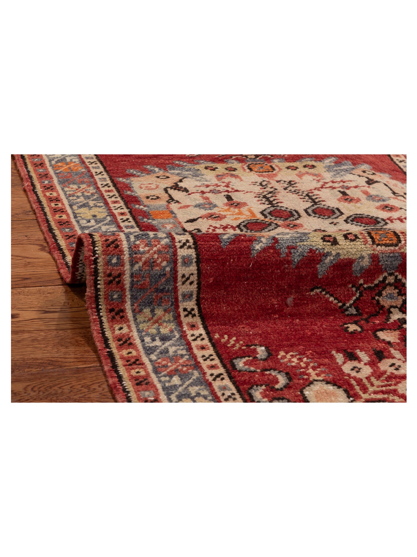 Old Anatolian 154163 Red Gray 2.7x4.9 Hand Knotted Rug