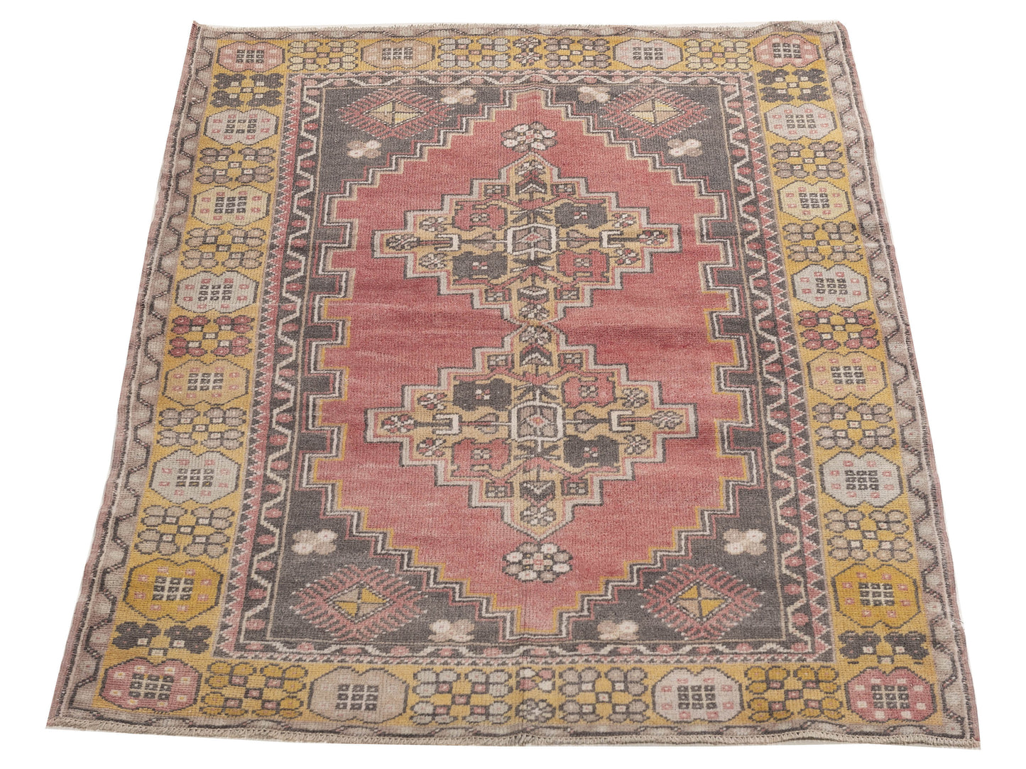 Old Anatolian 154166 Pink Gold 4x6 Hand Knotted Rug