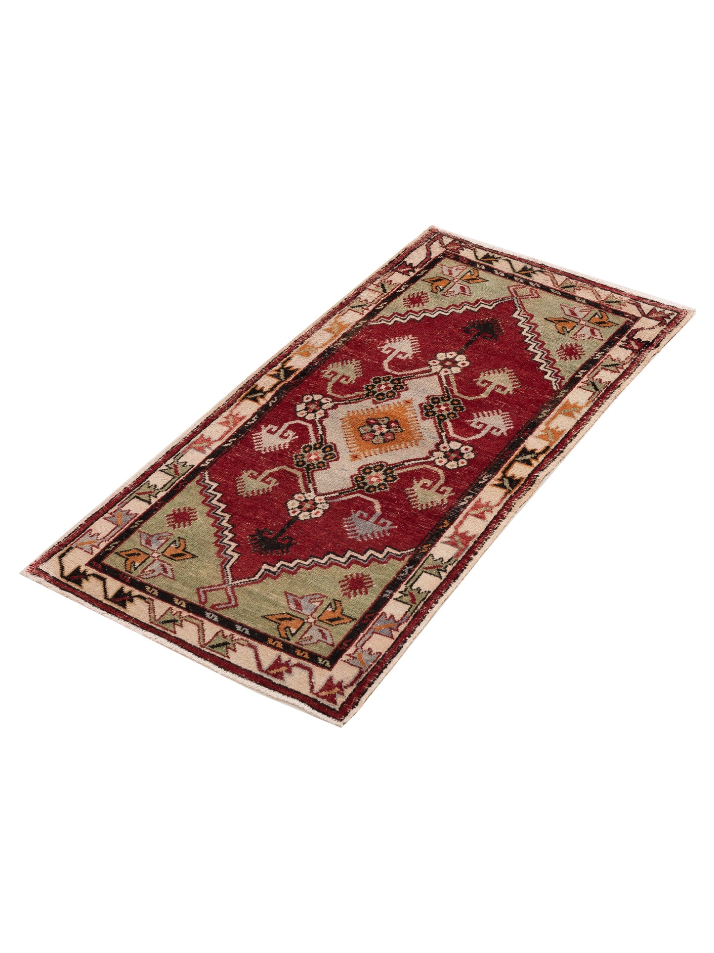 Old Anatolian 154167 Red Ivory 2.8x5.4 Hand Knotted Rug