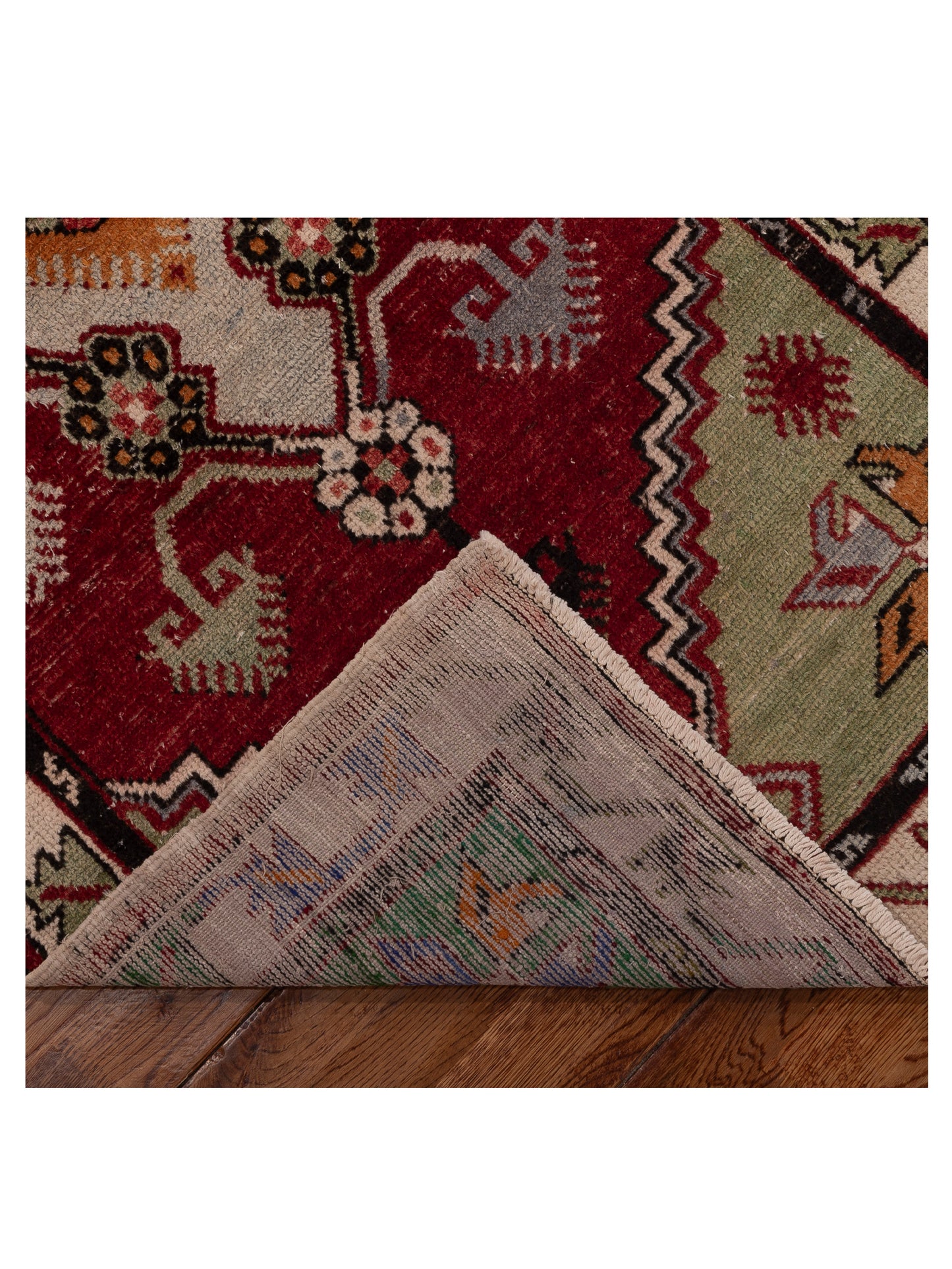 Old Anatolian 154167 Red Ivory 2.8x5.4 Hand Knotted Rug