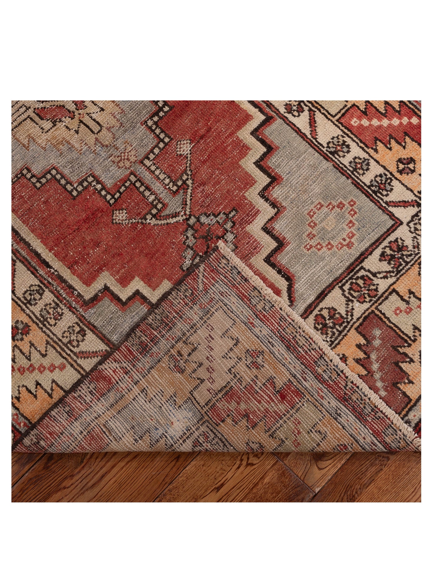 Old Anatolian 154168 Red Beige 3.8x7.9 Hand Knotted Rug