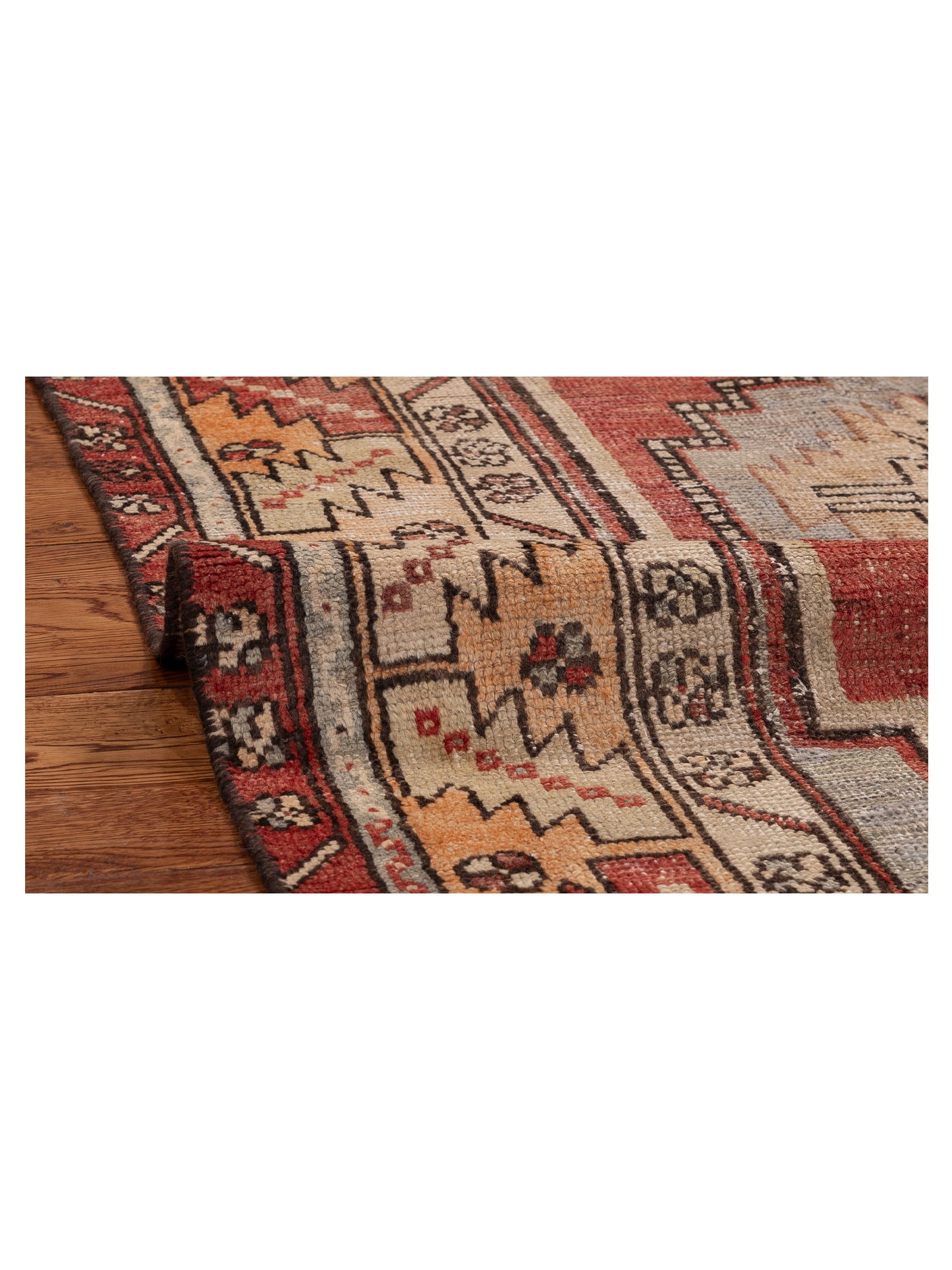 Old Anatolian 154168 Red Beige 3.8x7.9 Hand Knotted Rug