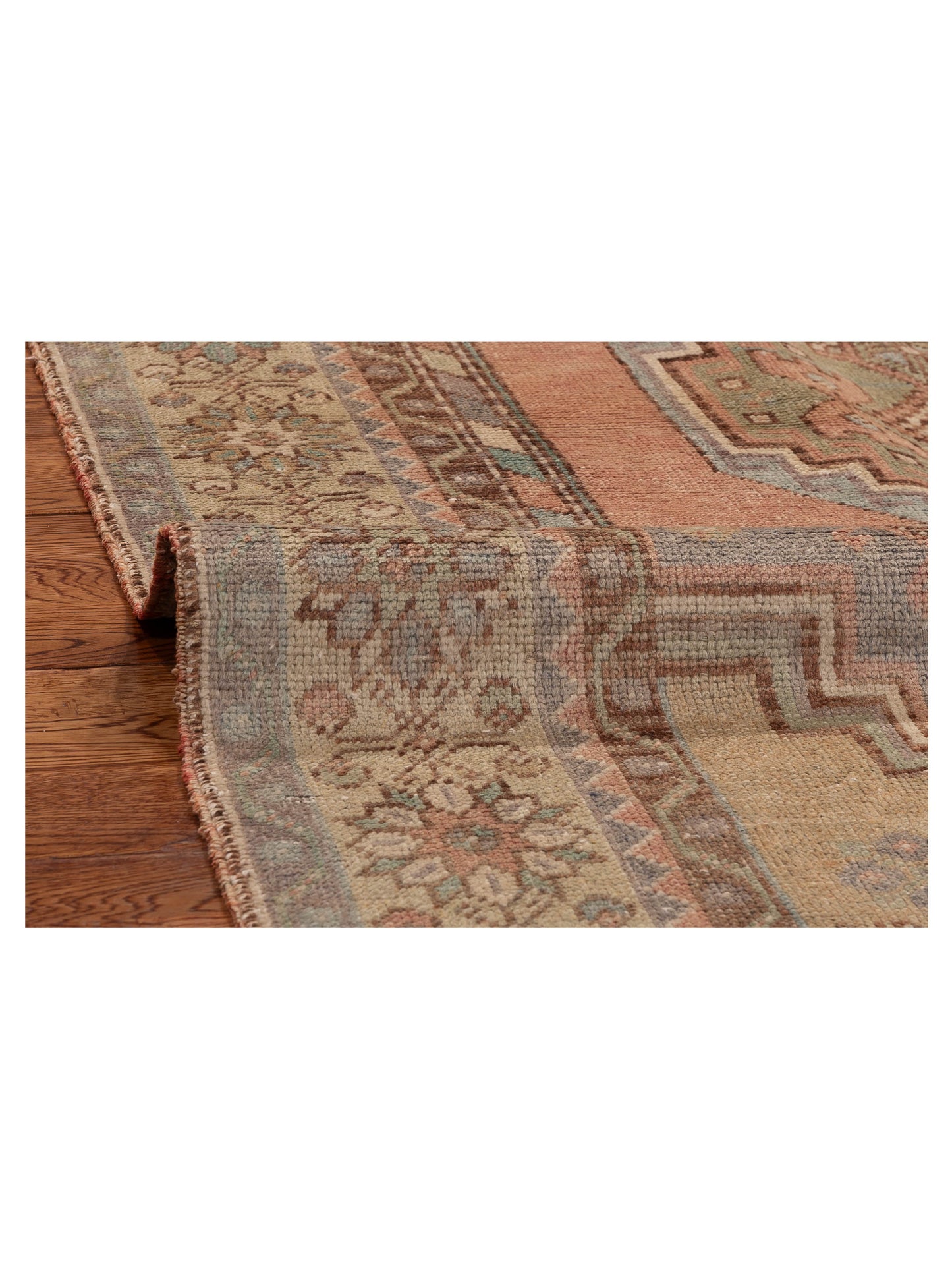 Old Anatolian 154173 Pink Gold 3.10x7 Hand Knotted Rug