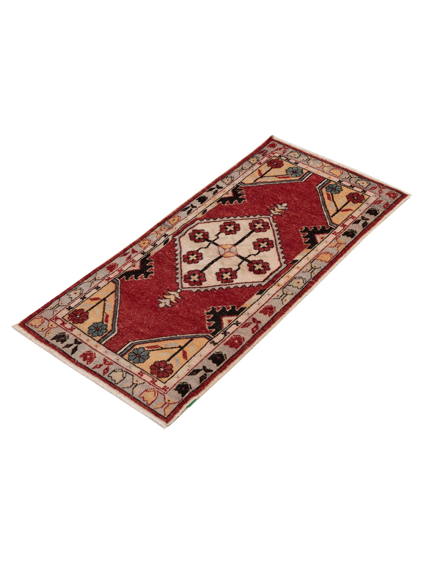 Old Anatolian 154176 Red Gray 2.7x5.5 Hand Knotted Rug