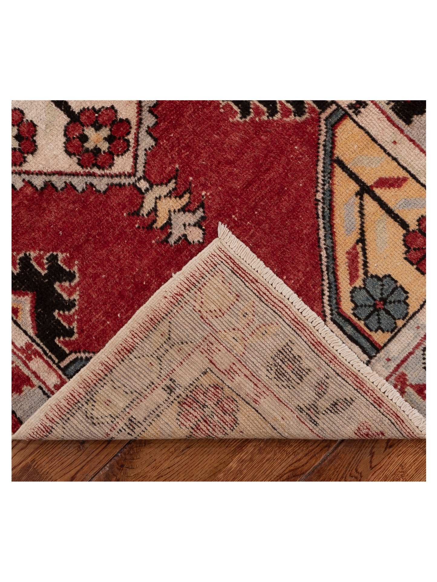 Old Anatolian 154176 Red Gray 2.7x5.5 Hand Knotted Rug