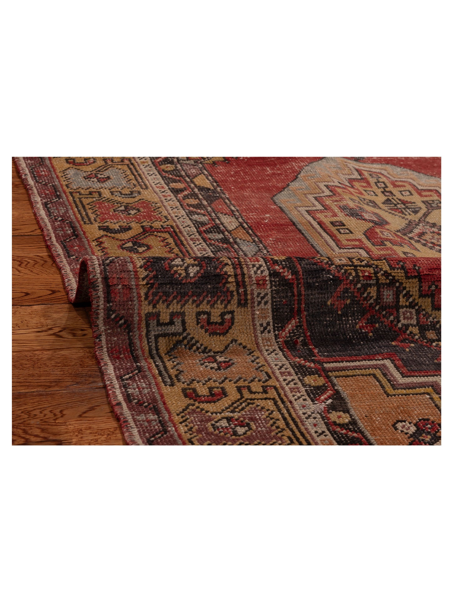 Old Anatolian 154180 Red Gold 3.9x6.11 Hand Knotted Rug