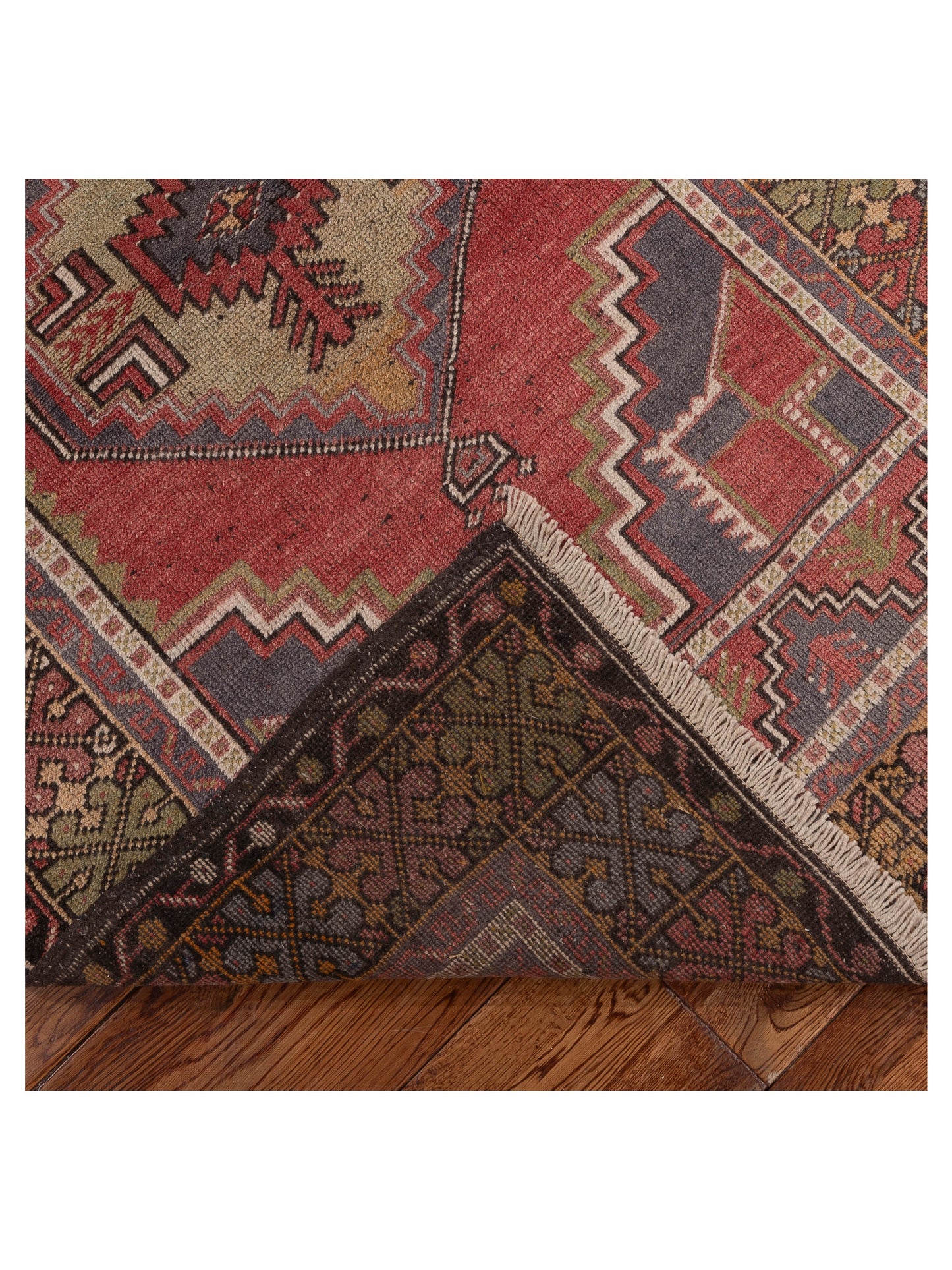 Old Anatolian 154181 Red Charcoal 3.7x5.7 Hand Knotted Rug