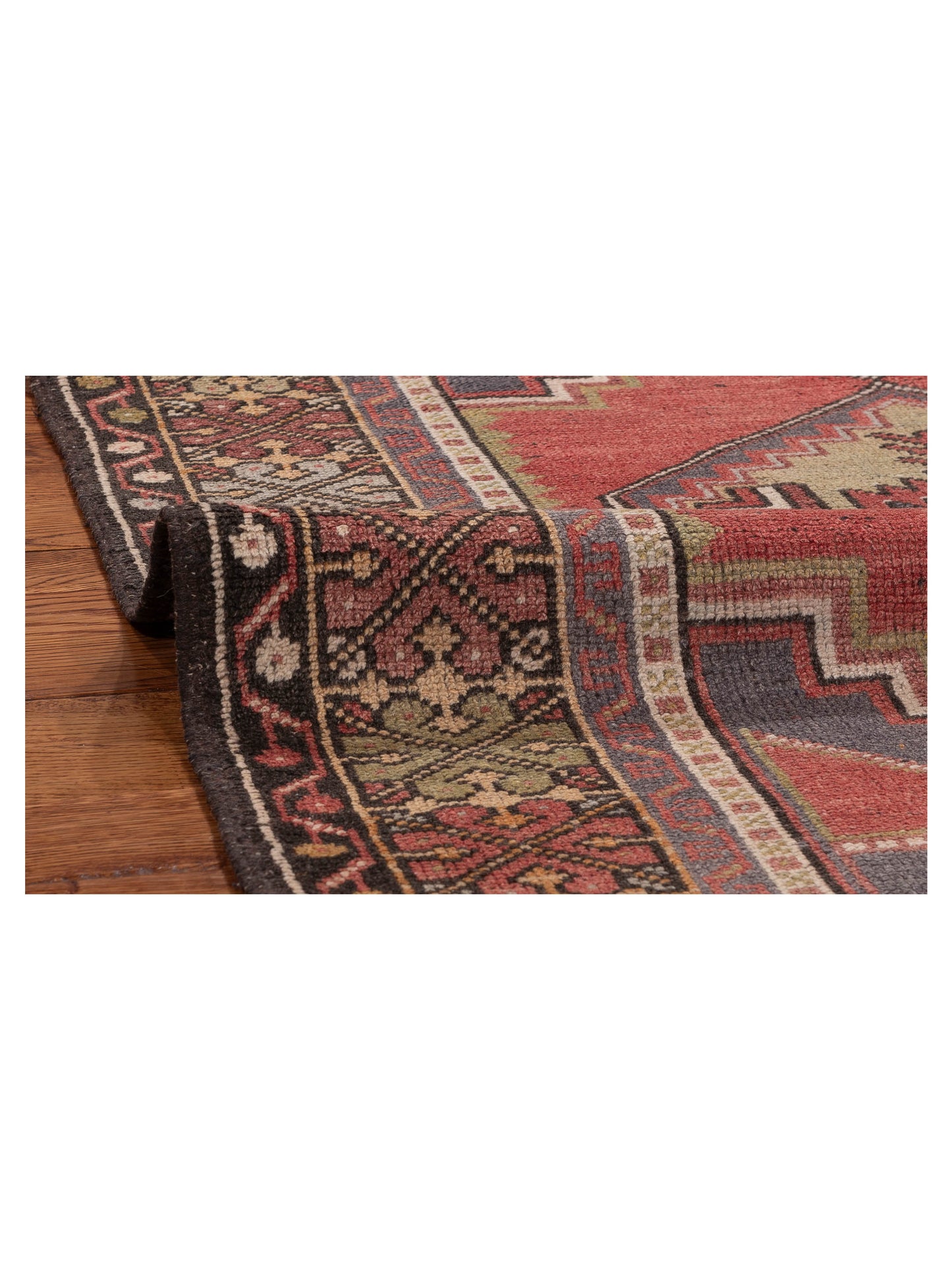 Old Anatolian 154181 Red Charcoal 3.7x5.7 Hand Knotted Rug