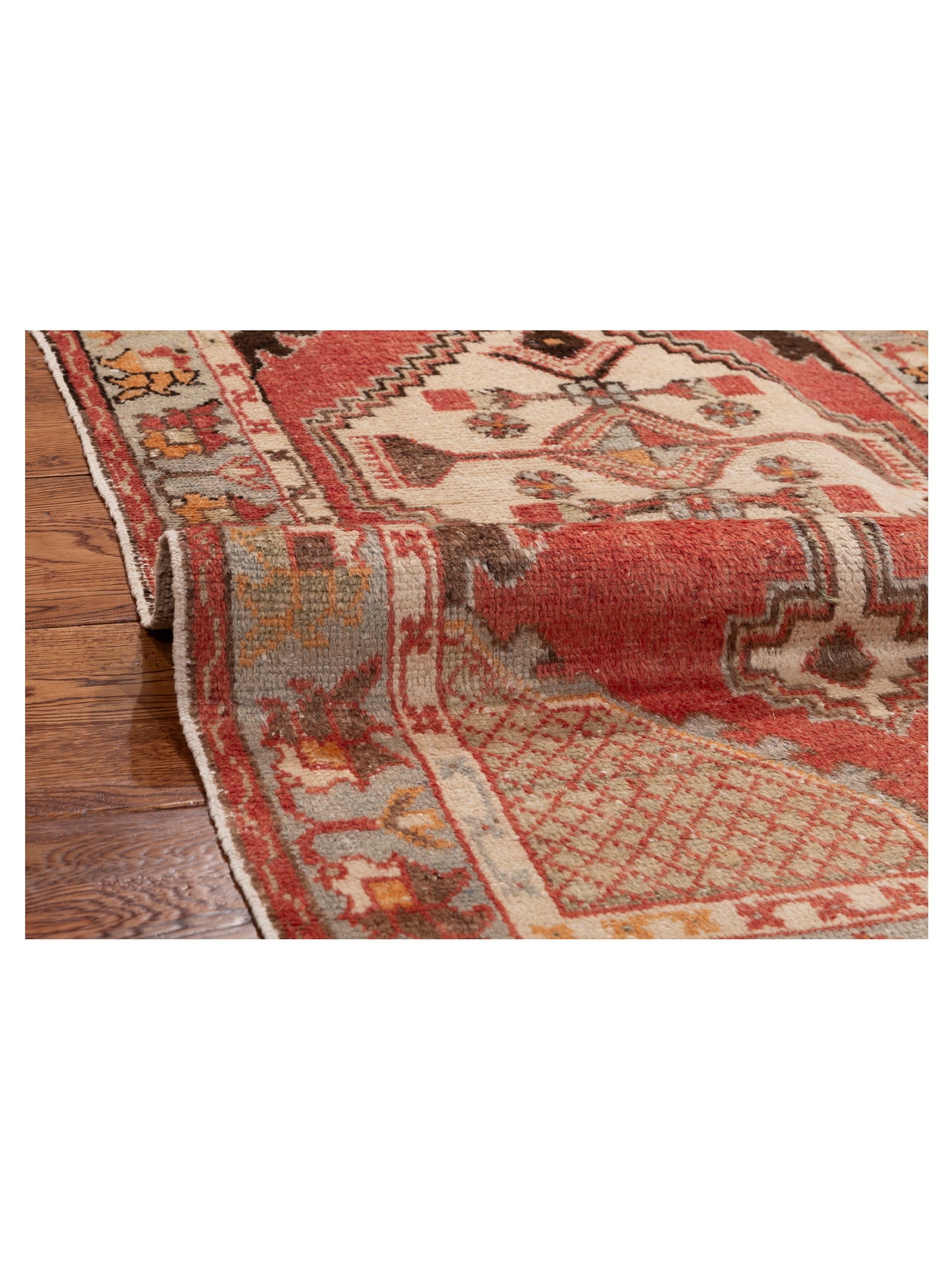 Old Anatolian 154186 Red Gray 2.8x5.2 Hand Knotted Rug