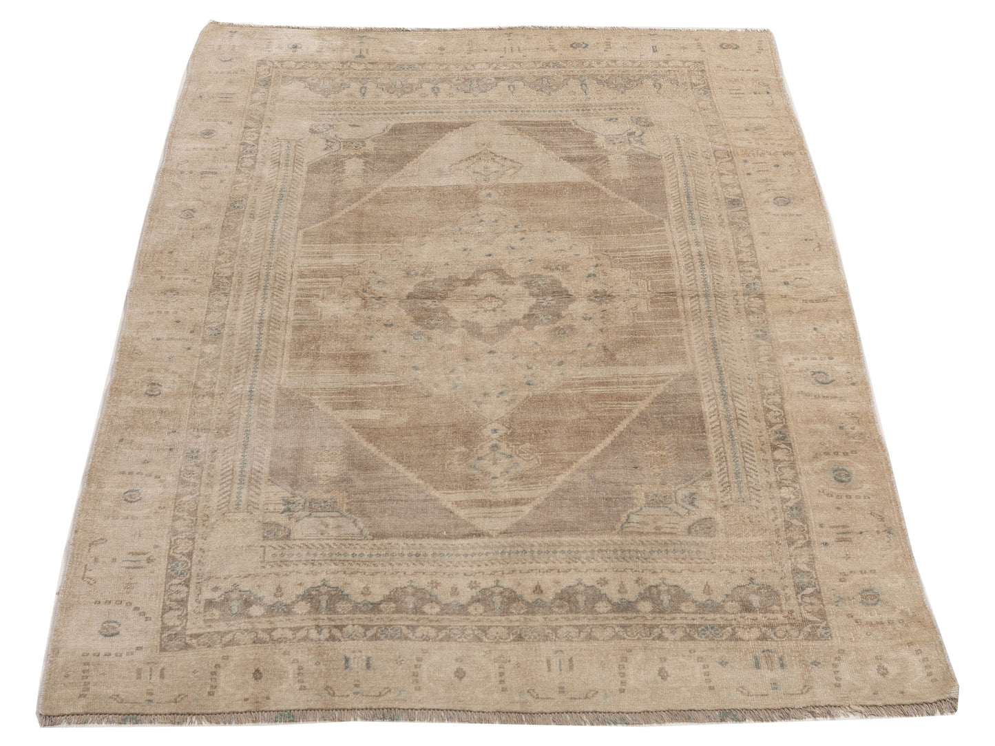 Old Anatolian 154198 Brown Brown 4.6x7.5 Hand Knotted Rug