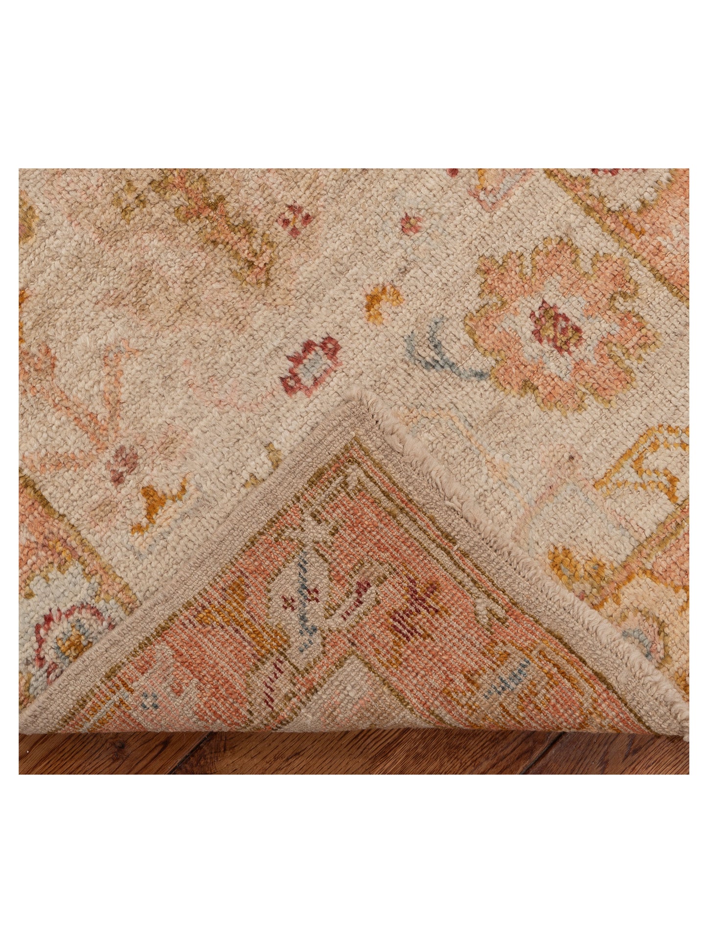 Angora Oushak 154203 Beige Pink 2.7x10.2 Hand Knotted Rug