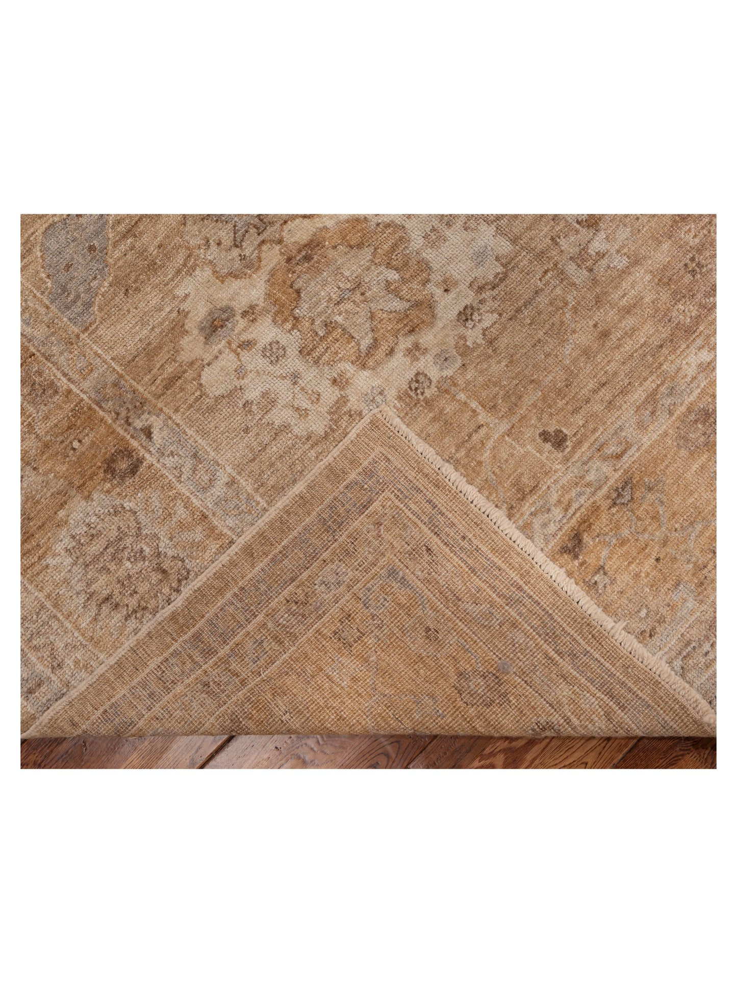 Angora Oushak 154223 Light Brown Brown 9.1x11.3 Hand Knotted Rug